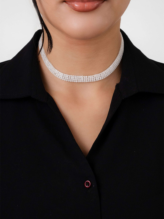 NEW QUERALT Brass Brass-Plated Choker Necklace