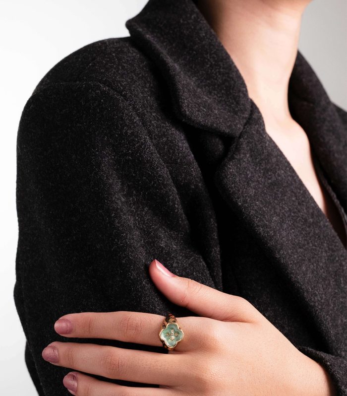 Queralt Gold-Plated Finger Ring