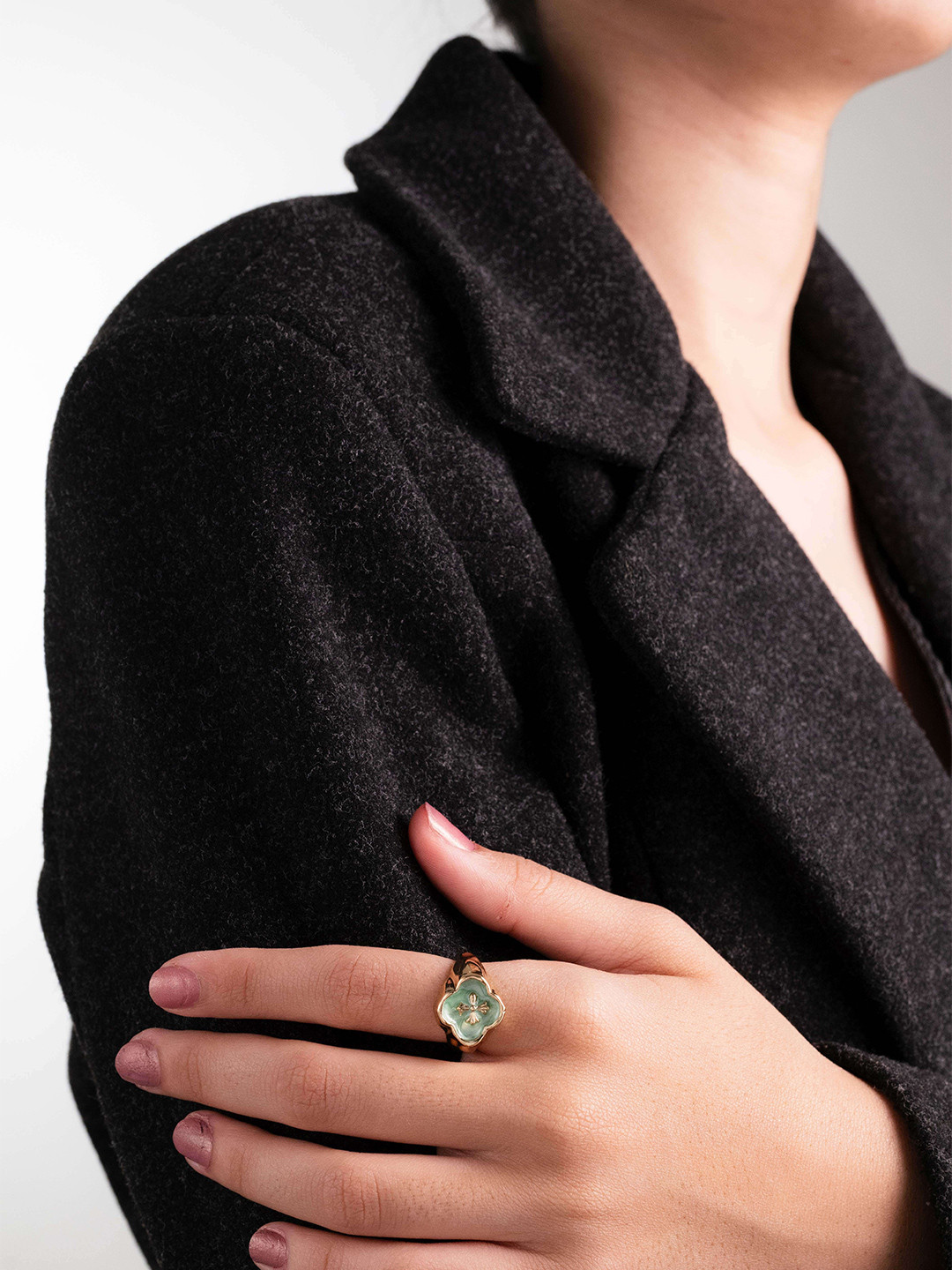 Queralt Gold-Plated Finger Ring