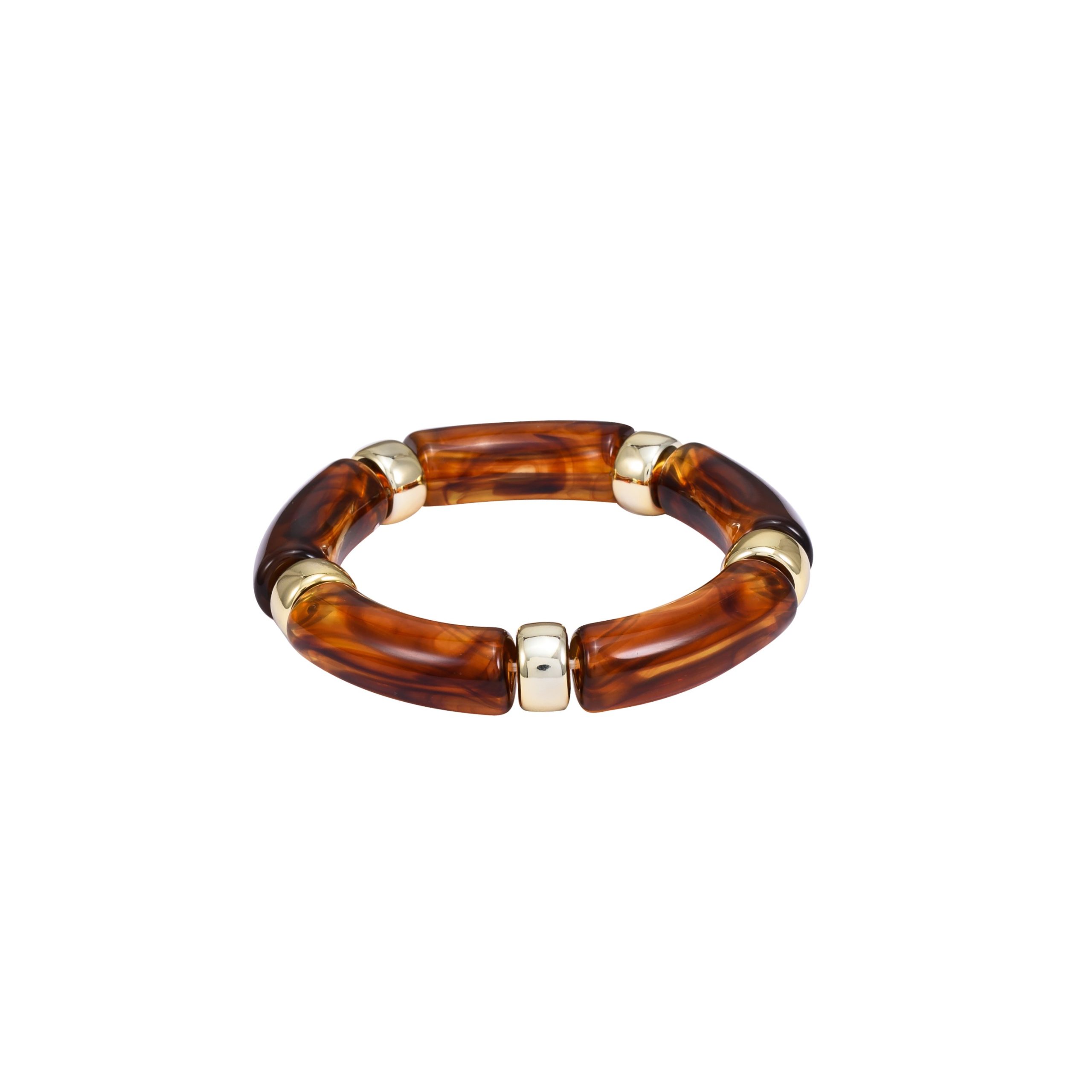 Premium Resin Bamboo Stretch Bracelet for Women - Stylish Minimalist Stackable Kada Bangle