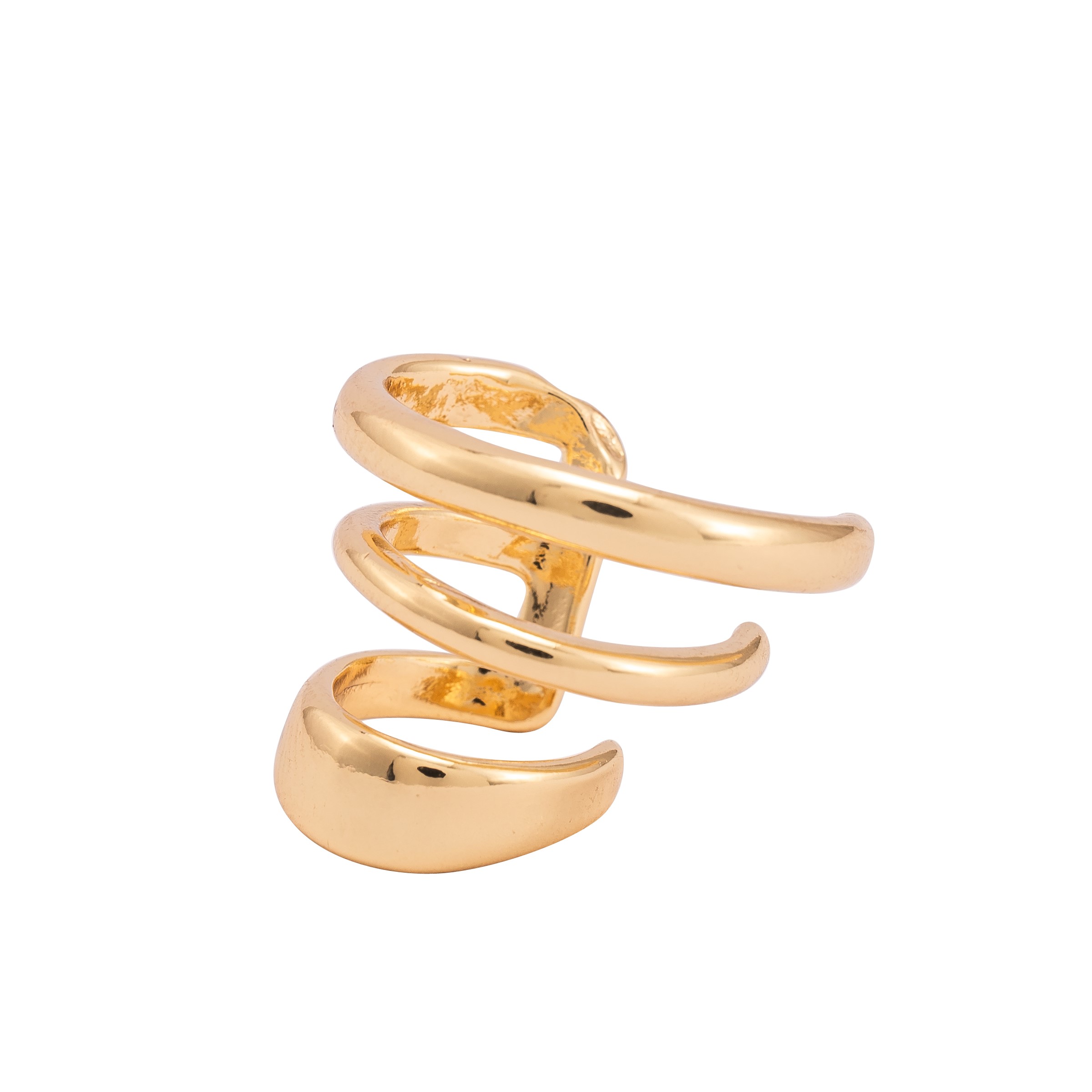 Triple-Band Gold Ear Cuff
