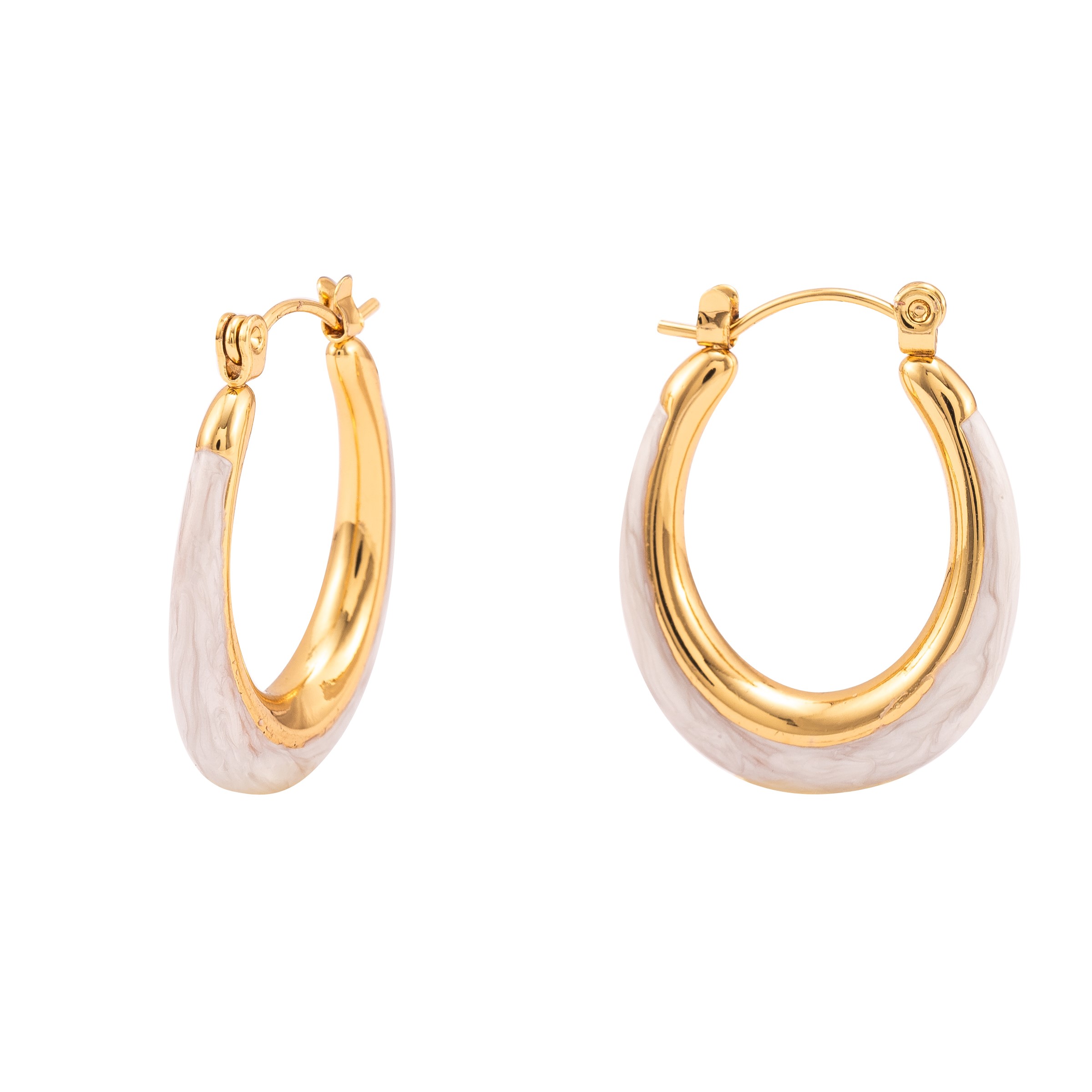Classic Off-White Marbled Hoops